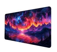 Colore Tappetino Mouse XXL 900 x 300 x 3 mm, Tappetino Mouse Cielo Stellato Mousepad con Bordi Cuciti, Impermeabile Tappeto Scrivania Base in Gomma Antiscivolo Sottomano Scrivania, Laptop -hjw25063E