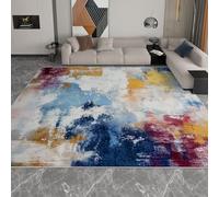 Colore Tappeto lavabile per corridoio, 120 x 170 cm Astratto a pelo basso morbido e antiscivolo tappeto da bagno, con stampe Texture A Vernice, per cucina camera da letto ingresso