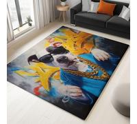Colore Tappeto Salotto Grandi 160 x 230 cm Interno Pelo Corto Tappeti, Cane Animale Stile Scarabocchio Lavabile in Lavatrice Antiscivolo Tappeto per Salotto Cameretta Ufficio Ingresso