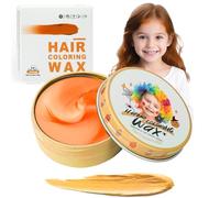 Colore temporaneo per capelli arancione per bambini, tintura istantanea per capelli, pomata per capelli colorati per donne e uomini, crema per styling e colorazione capelli per ragazze, cera e fango
