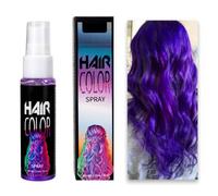 Colore temporaneo per capelli, colore viola, spray per capelli, lavabile, Crazy Hair Color Spray, Colorazione per capelli, per carnevale, Halloween, cosplay, feste (viola, taglia unica)