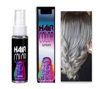 Colore temporaneo per capelli, colore viola, spray per capelli, lavabile, Crazy Hair Color Spray, Colorazione per capelli, per carnevale, Halloween, cosplay, feste (grigio, taglia unica)