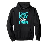 Colore Turchese Don't Play, Win Turchese Grafica Felpa con Cappuccio