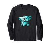 Colore Turchese Evil Twin-v2 Turchese Grafica Maglia a Manica