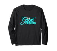 Colore Turchese No Good Intentions Grafica Turchese Maglia a Manica