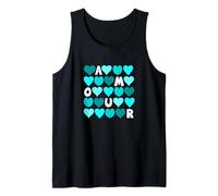 Colore Turchese Spell out The Love Grafica Turchese Canotta