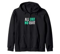 Colore Verde Acqua Chiaro all Grit - No Quit Light Teal Aqua Felpa con Cappuccio