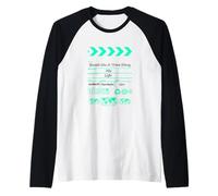 Colore Verde Acqua Chiaro Come Un Film Teal Aqua Maglia con Maniche Raglan