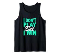 Colore Verde Acqua Chiaro Don't Play, Win Teal Aqua Graphic Canotta
