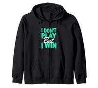 Colore Verde Acqua Chiaro Don't Play, Win Teal Aqua Graphic Felpa con Cappuccio