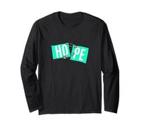 Colore Verde Acqua Chiaro Holding On To Hope Light Teal Aqua Maglia a Manica