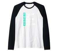 Colore Verde Acqua Verde Chiaro Segui Il Corso Azzurro Teal Aqua Maglia con Maniche Raglan