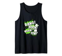 Colore Verde Bang Boom Wham Pow! Grafica Verde Canotta