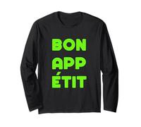 Colore Verde Bon App Etit Grafica Verde Maglia a Manica