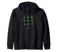 Colore Verde Legendary Since Day 1 Grafica Verde Felpa con Cappuccio