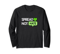 Colore Verde Love Not Hate Grafica Verde Maglia a Manica