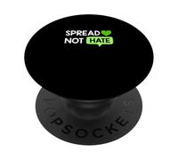 Colore verde Love Not Hate Grafica verde PopSockets PopGrip Adesivo