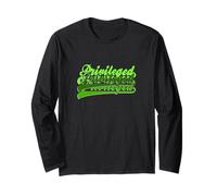 Colore Verde Privileged-X3 Grafica Verde Maglia a Manica
