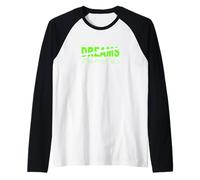 Colore Verde Ricordi sui Sogni Grafica Verde Maglia con Maniche Raglan