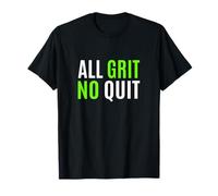 Colore Verde Tutto Grit - No Quit Green Graphic Maglietta