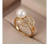 Colore vintage Metallo Hollow Esagerazione Anelli Finger Anelli Grandi Perle Anelli per Le Donne Ragazze Regalo Del Partito Gioielli di Moda