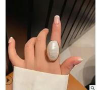 Colore vintage Metallo Hollow Esagerazione Anelli Finger Anelli Grandi Perle Anelli per Le Donne Ragazze Regalo Del Partito Gioielli di Moda