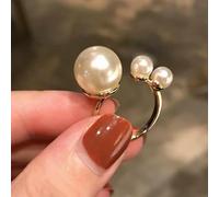 Colore vintage Metallo Hollow Esagerazione Anelli Finger Anelli Grandi Perle Anelli per Le Donne Ragazze Regalo Del Partito Gioielli di Moda