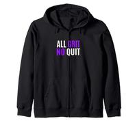 Colore Viola all Grit - No Quit Purple Graphic Felpa con Cappuccio