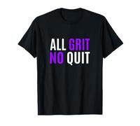 Colore Viola all Grit - No Quit Purple Graphic Maglietta
