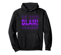 Colore Viola Blam-X3 Grafica Viola Felpa con Cappuccio