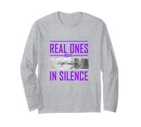 Colore Viola Say Less Real Ones Viola WT Grafica Maglia a Manica