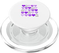 Colore viola Spell Out The Love Grafica viola PopSockets PopGrip per MagSafe