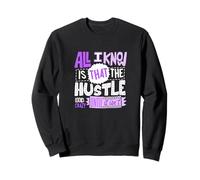 Colore Viola The Hustle Looks Crazy Purple Graphic Felpa