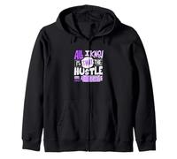 Colore Viola The Hustle Looks Crazy Purple Graphic Felpa con Cappuccio