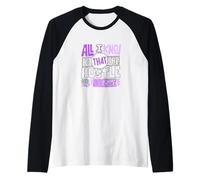 Colore Viola The Hustle Looks Crazy Purple Graphic Maglia con Maniche Raglan