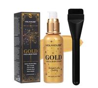Colore viso e corpo, colore oro argento, intenso lucentezza metallica, a lunga durata, altamente pigmentato, solubile in acqua, trucco speciale di Halloween Natale SFX 2,64 Fl. Oz/75 ml (oro)