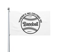 Colore Vivido Bandiera Da Cortile 90X150Cm There'S No Crying In Baseball Bandiera Personalizzata Decorazione Bandieraes Dell'Individualità Per Giardino, Cortile, La Fattoria All'Aperto