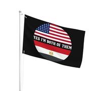 Colore Vivido Bandiera Da Giardino 90X150Cm Usa Friendly Egyptian Bandiera Da Dell'Individualità Resistente Ai Raggi Uv Bandiera Da Personalizzata Per La Fattoria All'Aperto, Feste, Barca