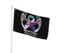 Colore Vivido Bandiera Da Pirati 90X150Cm Thyroid-Cancer-Awareness Bandiera Da Cortile Resistente Ai Raggi Uv Bandiera Da Giardino Per Barca, La Fattoria All'Aperto, Feste