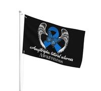 Colore Vivido Bandiera Pirati Angel Amyotrophic Lateral Sclerosis Awareness Bandiera Da Esterno Decorazione Bandiera Stampata Per Feste, Decorazione Domestica, Giardino, 3X5 Ft