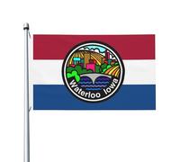 Colore Vivido Bandieras Da Giardino 90X150Cm Waterloo Iowa Flag Bandiera Da Cortile All'Aperto Bandieraes Dell'Individualità Per Feste, Camion, Giardino