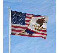 Colore Vivido Striscione Da Giardino American Samoa Zipper America Bandiera Da Esterno Resistente Ai Raggi Uv Bandiera Pirati Per Cortile, La Fattoria All'Aperto, Barca, 3X5 Ft