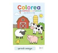colorea los animales de la granja: animales de la granja en español y en inglés