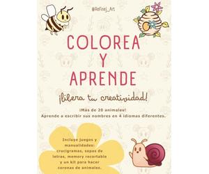 COLOREA Y APRENDE: Actividades para colorear y aprender en 4 idiomas (español, catalán, gallego y euskera), diseñado para niños de 3 a 9 años - ¡Libera tu creatividad!