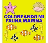 coloreando mi fauna marina: Dibujo educativo para colorear del fondo marino