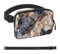 Colored Art Marble-1933 - Marsupio a tracolla per uomo e donna, borsa da cintura per viaggi, casual, passeggiate, corsa, escursionismo, ciclismo, multicolore, 4 x 23 x 15 cm, Multicolore,