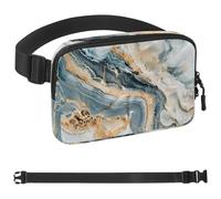Colored Art Marble-1941 - Marsupio unisex, alla moda, sportivo, sottile, alla moda, per jogging, escursionismo, escursionismo, donna, uomo, multicolore, 4 x 23 x 15 cm, Multicolore,