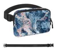 Colored Art Marble-1960 - Marsupio a tracolla per uomo e donna, borsa da cintura per viaggi, casual, passeggiate, corsa, escursionismo, ciclismo, multicolore, 4 x 23 x 15 cm, Multicolore,