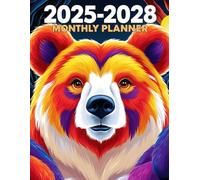 Colored Bear 2025-2028 Monthly Planner: Your Comprehensive Guide to the Future