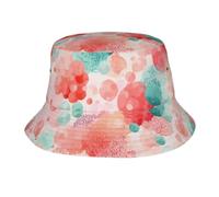 Colored Bubbles - Cappello da sole pieghevole a tesa larga, unisex, protezione UV per pesca, spiaggia e giardino, cappello traspirante da viaggio, nero